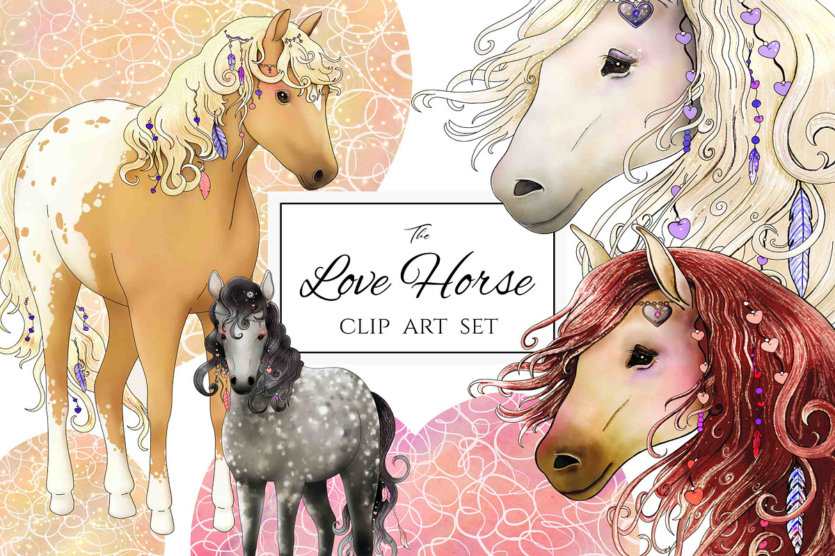 The Love Horse Set, an Illustration by Jen Digital Art (Photo 1 of 10)
