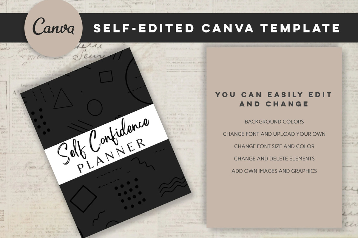 Printable Self Confidence Planner, a Stationery Template by Design House (Photo 6 of 9)