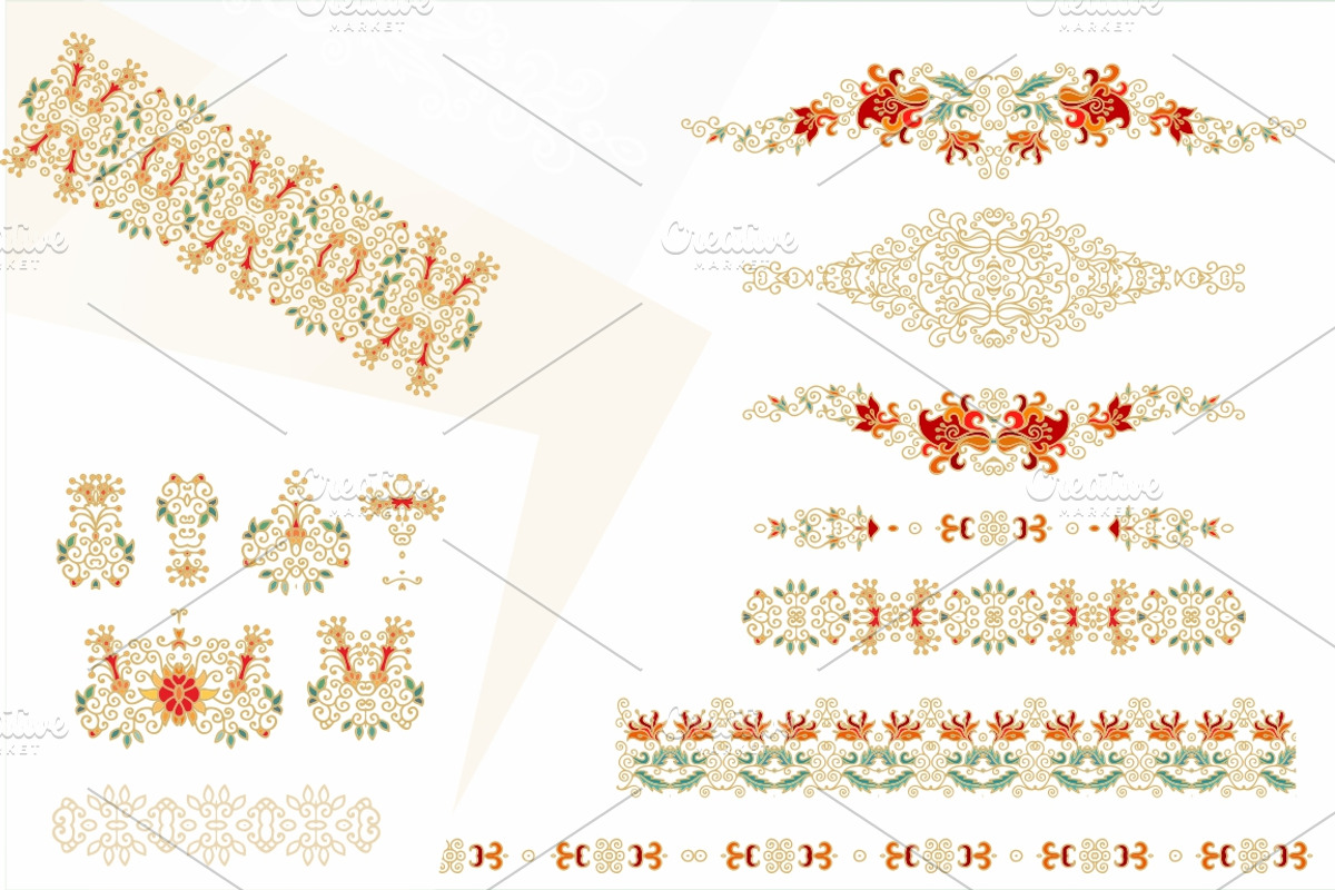 Set of vector decorative elements, a Decorative Illustration by Dainia (Photo 2 of 2)