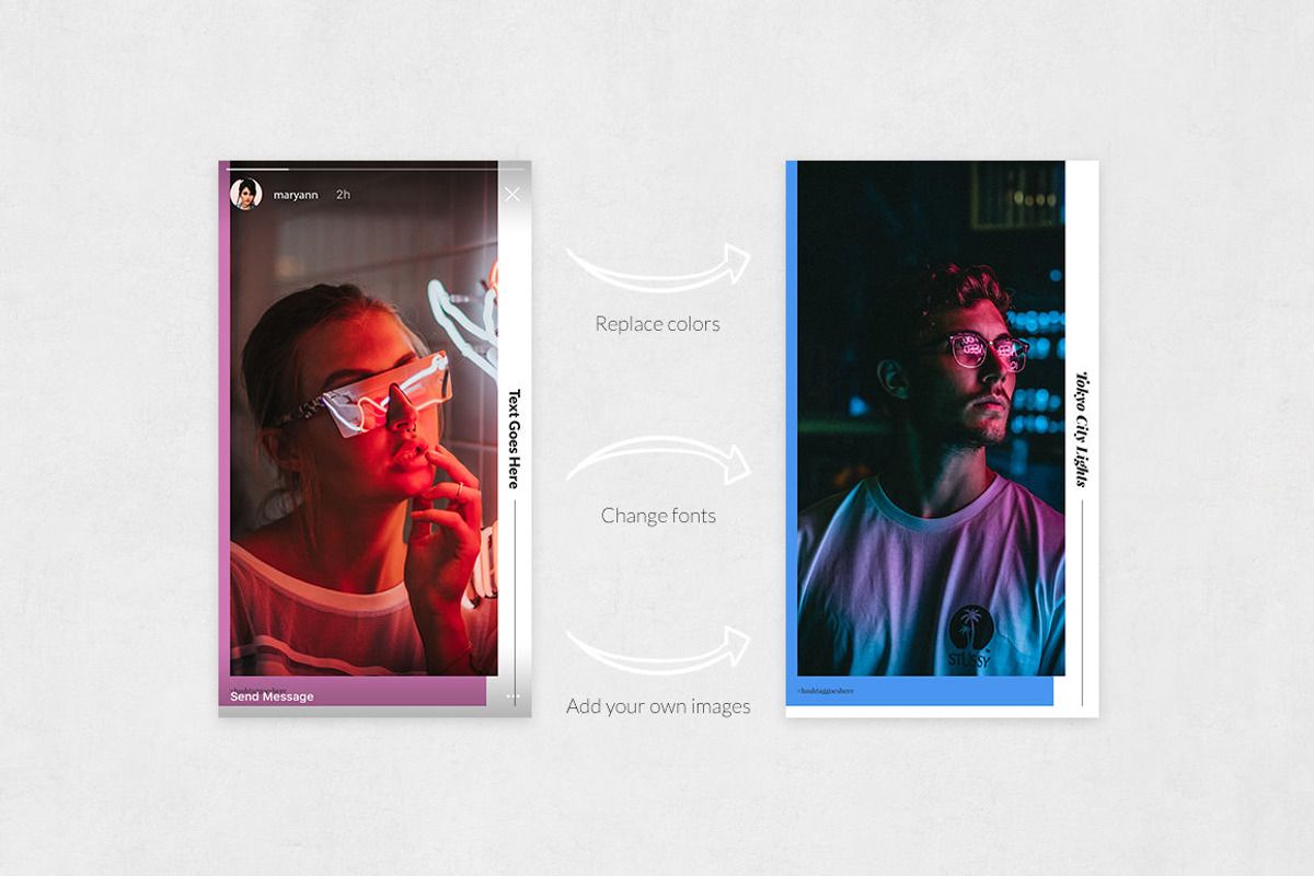 Neon Instagram Stories, a Social Media Template by Social Corner Graphics (Photo 5 of 8)