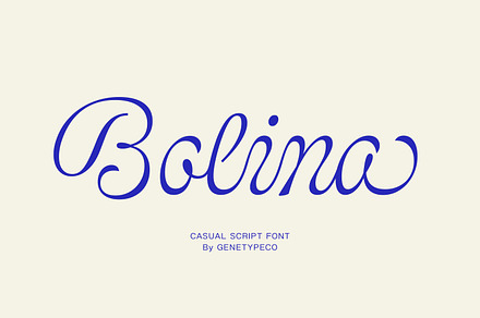 Bolina Casual Script Font, a Script Font by Genetype