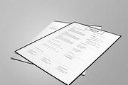 One page Resume CV + cover letter 6, a Resume Template by UX Design Mastery Shop (Thumbnail 3 of 4)