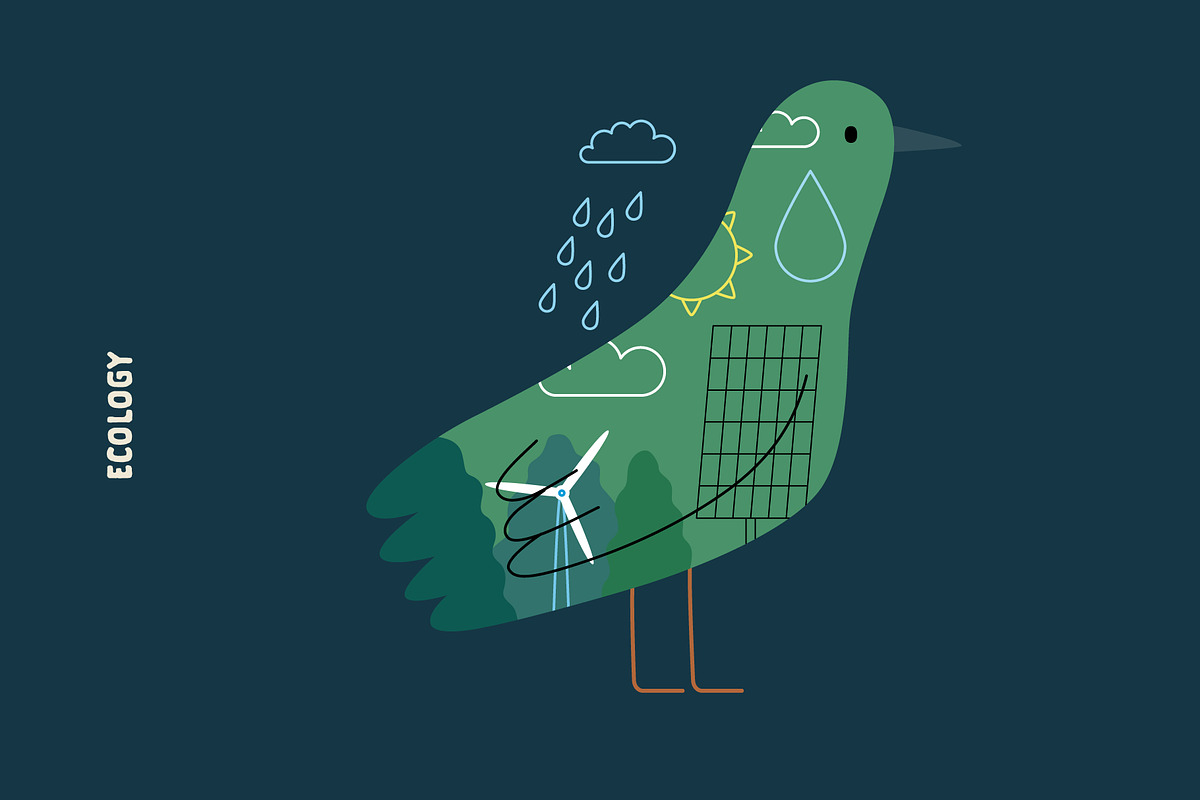 Ecology flat vector illustrations, a Templates & Theme by Grivina's shop (Photo 16 of 31)