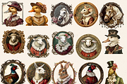 ANIMAL FARM PORTRAITS CLIPART PACK, an Animal Illustration by Daring Digies (Thumbnail 2 of 10)