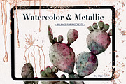 Watercolor & Metallic Brushes, a Brush Add-On by OlgaRom (Thumbnail 1 of 10)