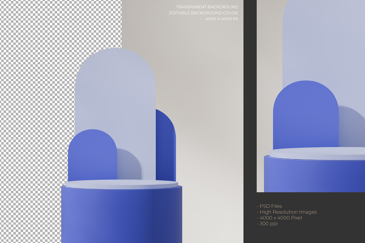 5 Podium with Transparent Background, a Background Graphic by faustudio (Photo 5 of 7)