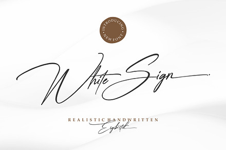 White Sign - Handwriting, a Handwritten Font by ErgibiStudio