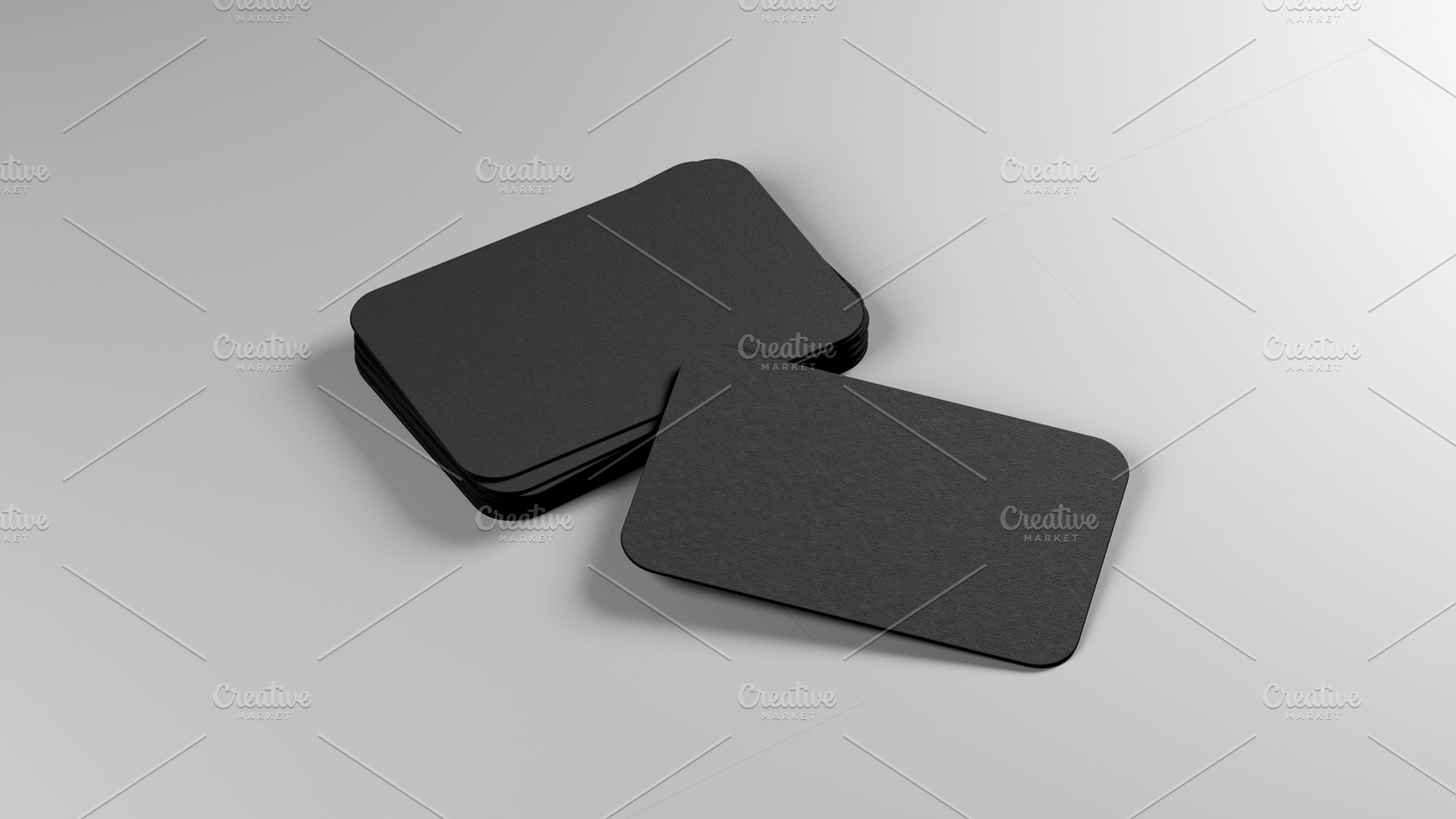Black business cards blank mockup - template. 3d rendering, a Business Photo by RF Images