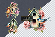 Watercolor Spring Bird Feeder Clipar, an Animal Illustration by Colorsfav (Thumbnail 5 of 5)