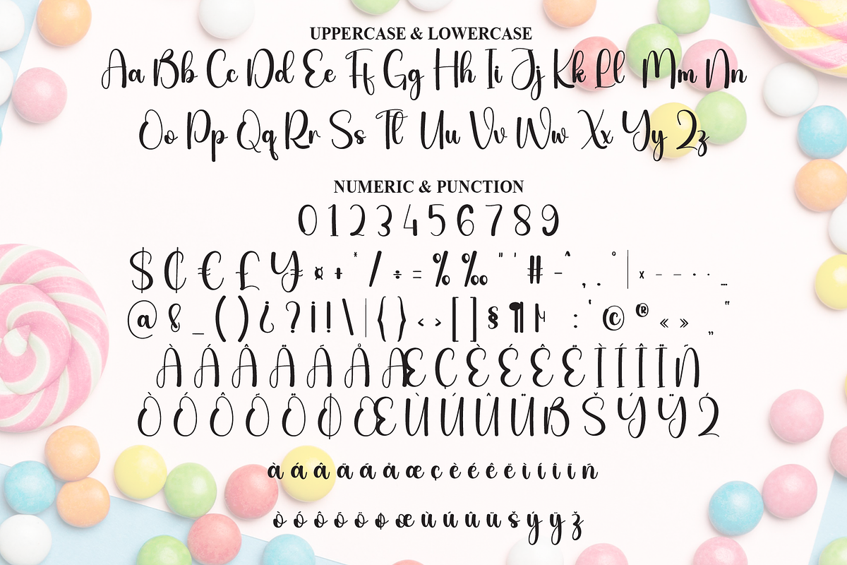 Candy | Script Font, a Handwritten Font by Scratchones (Photo 7 of 9)