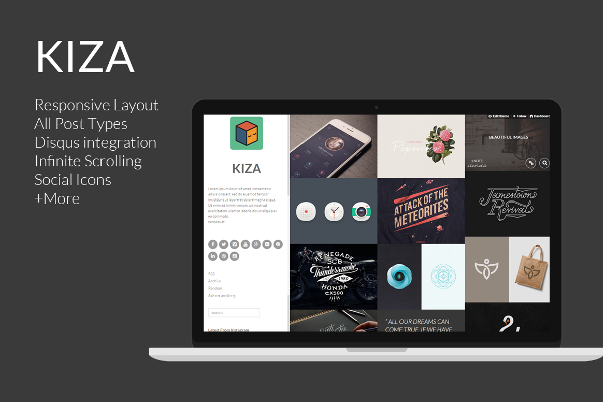 Kiza, a Websites & App Template by ajufbox (Photo 1 of 2)