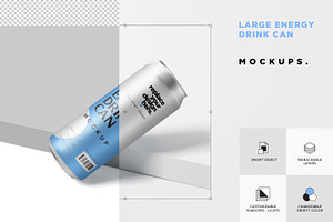 Energy Drink Can Mockups