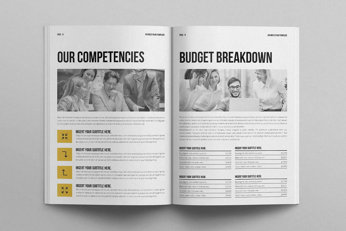 Business Plan Template, a Brochure Template by E-Type (Photo 4 of 8)