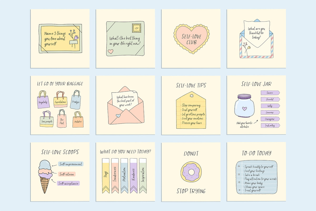 Self Love Social Pack - Canva, a Social Media Template by Willoe Studio (Photo 9 of 12)