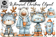 Whimsical Christmas Clipart, an Illustration by Daily.Designs (Thumbnail 1 of 4)