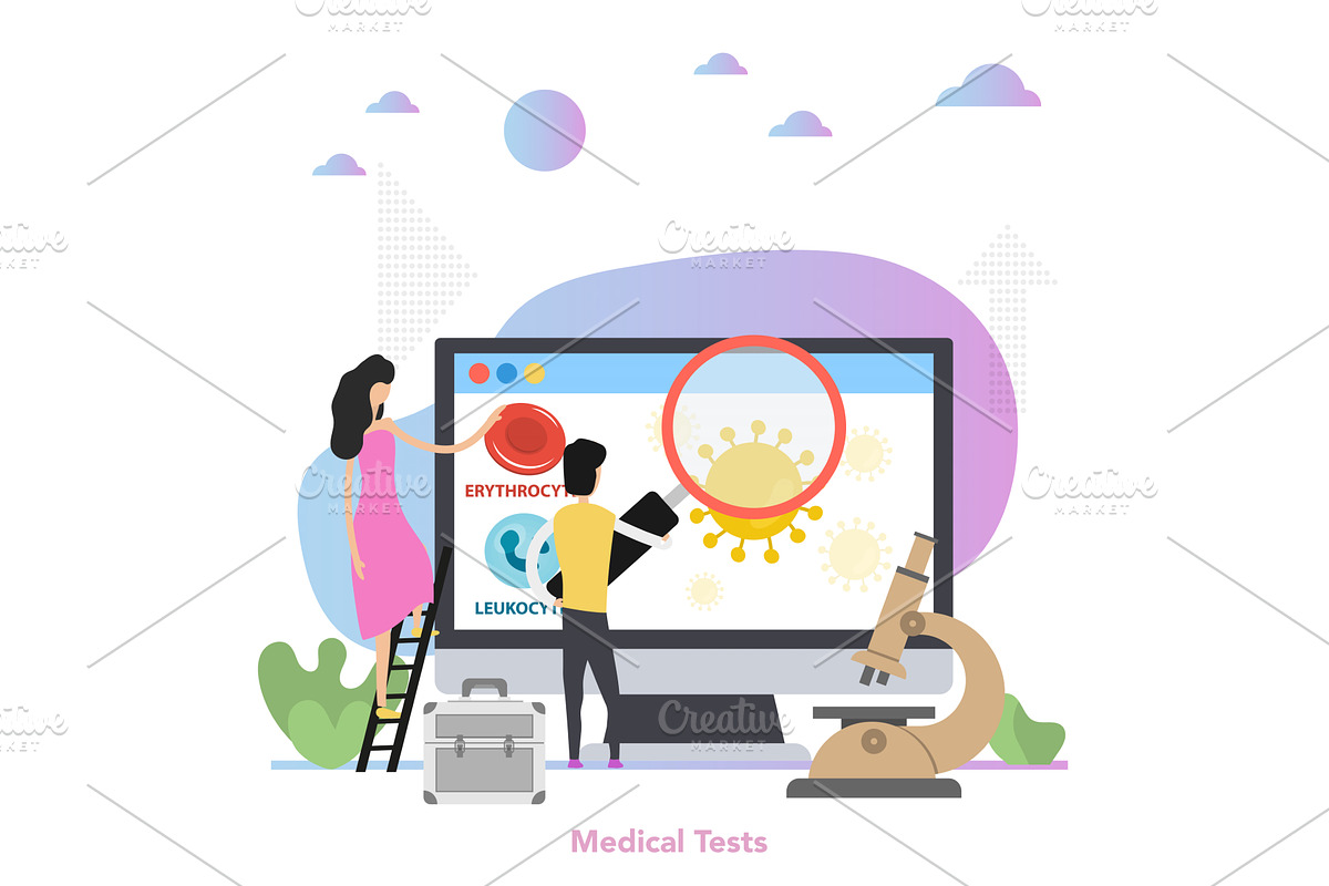 Medical tests vector illustration in, a Healthcare Illustration by ...