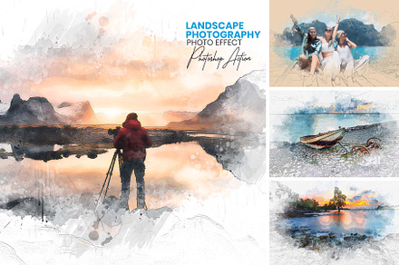 Landscape Photography Watercolor, an Action Add-On by MRI STUDIO