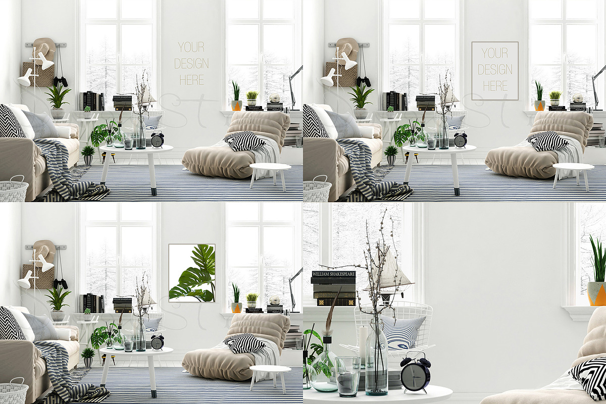 FRAME MOCKUPS BUNDLE, 10 SMART PSD, a Product Mockup by HisariDS Mockup Design (Photo 7 of 11)