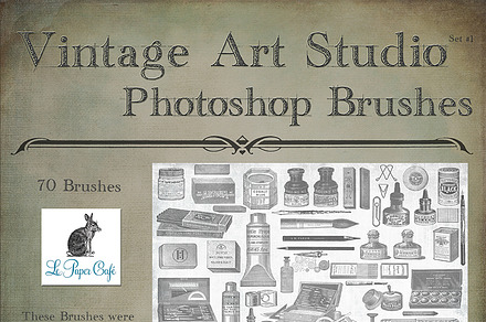 Vintage Drafting Studio Brush Set preview 3