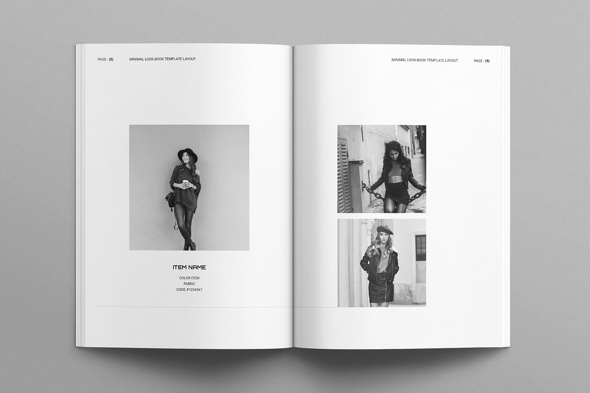 Lookbook Template Layout, a Magazine Template by E-Type (Photo 4 of 8)
