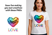 Holographic Rainbow Valentine's Set, a Seasonal Illustration by InkyQueenArt (Thumbnail 3 of 7)