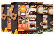 Cake flyer menu template, a Flyer Template by imadeDesign (Thumbnail 1 of 3)