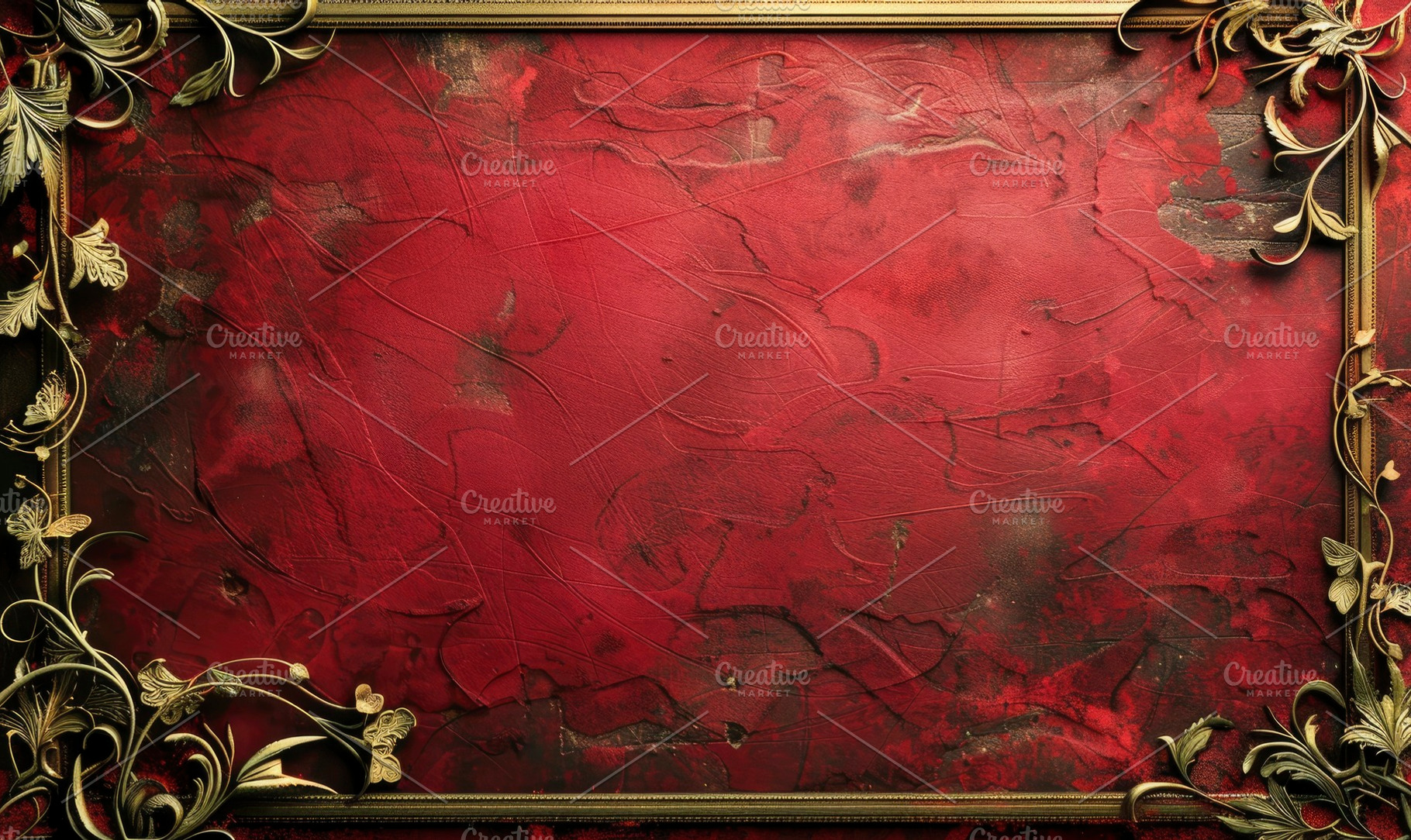 An ornate gothic-style frame with re, a Photo by LOGOCREATIVE