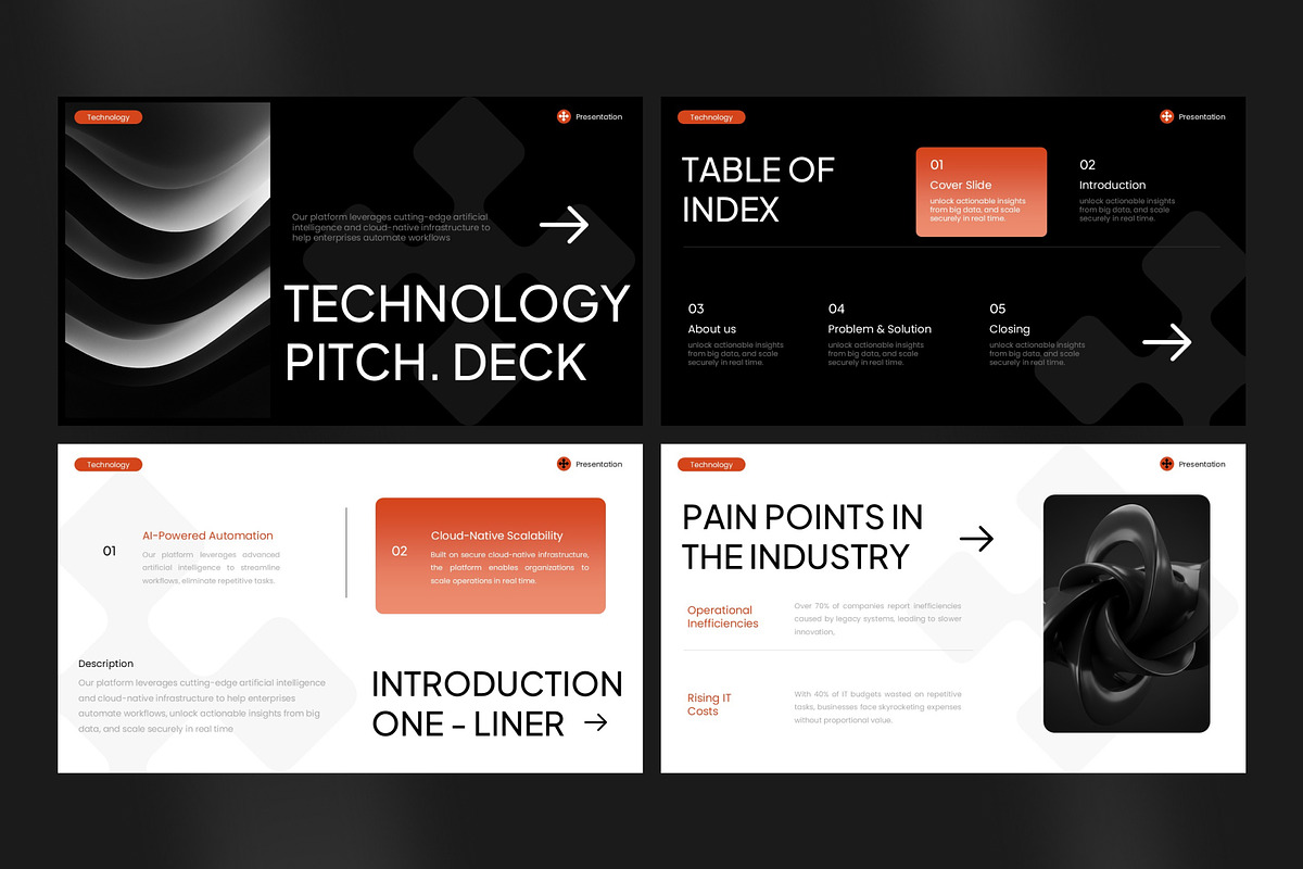 Technology Pitch Deck Powerpoint preview 2