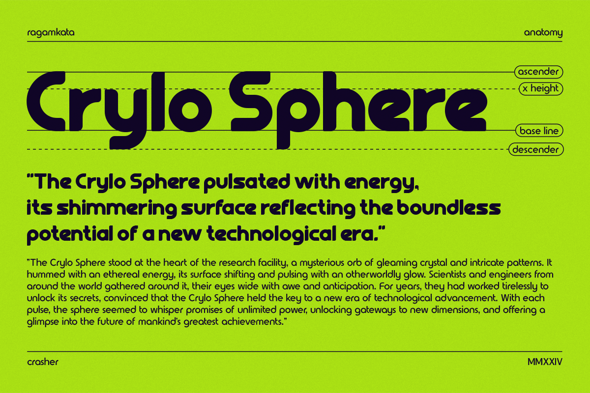 Crasher - Sans Display Font, a Sans Serif Font by RagamKata (Photo 7 of 9)