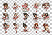 Ballerina Girl Clipart PNG Set, a Person Illustration by Nicolle's Colorful Art (Thumbnail 3 of 3)
