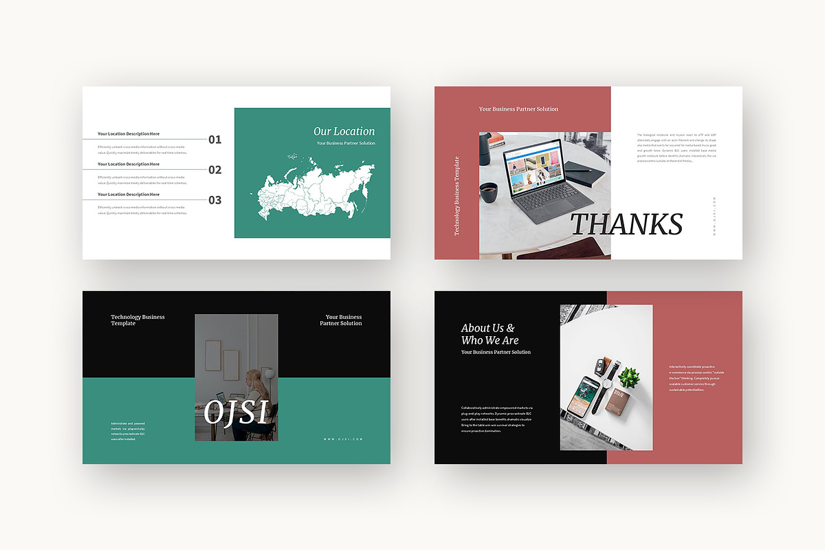 Ojsi : Tech Business Powerpoint, a Presentation Template by Punkl Camp (Photo 9 of 16)