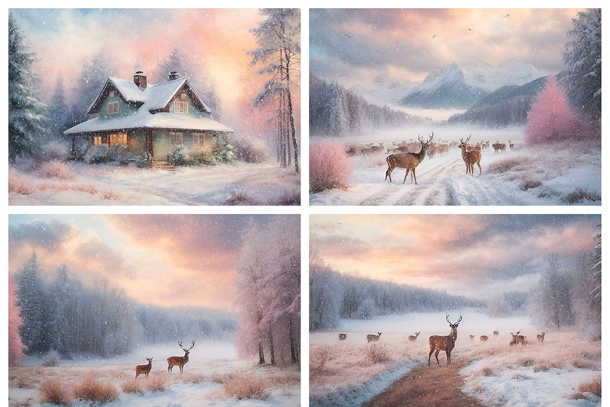 Merry Christmas Animated Snowy Scene, a Background Graphic by by creative paper (Photo 7 of 11)