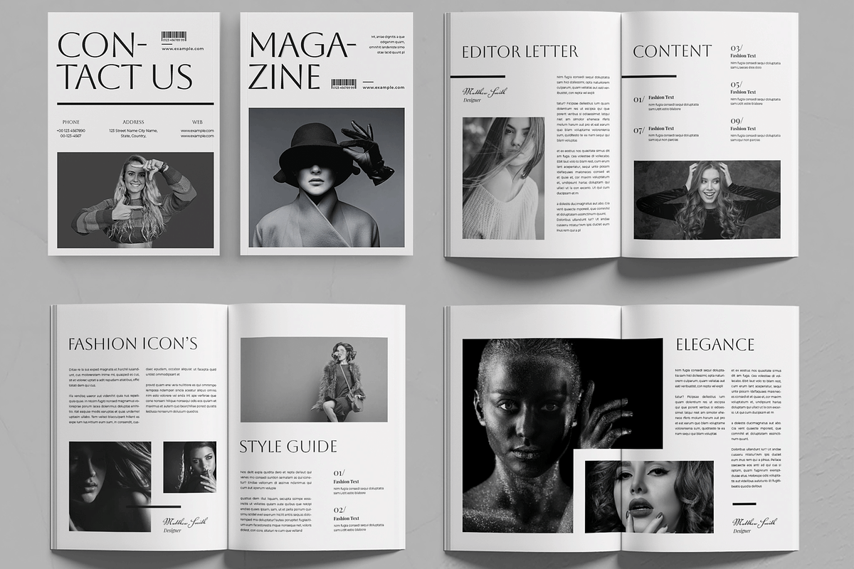 Fashion Magazine Template, a Magazine Template by MightyDesign (Photo 2 of 3)