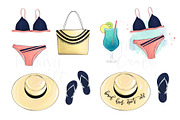 Beach Fashion Clipart, an Illustration by Papaya Craft (Thumbnail 3 of 4)
