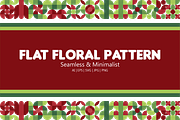 Flat Floral Seamless Pattern 2, a Pattern Graphic by WM48 Shop (Thumbnail 1 of 7)