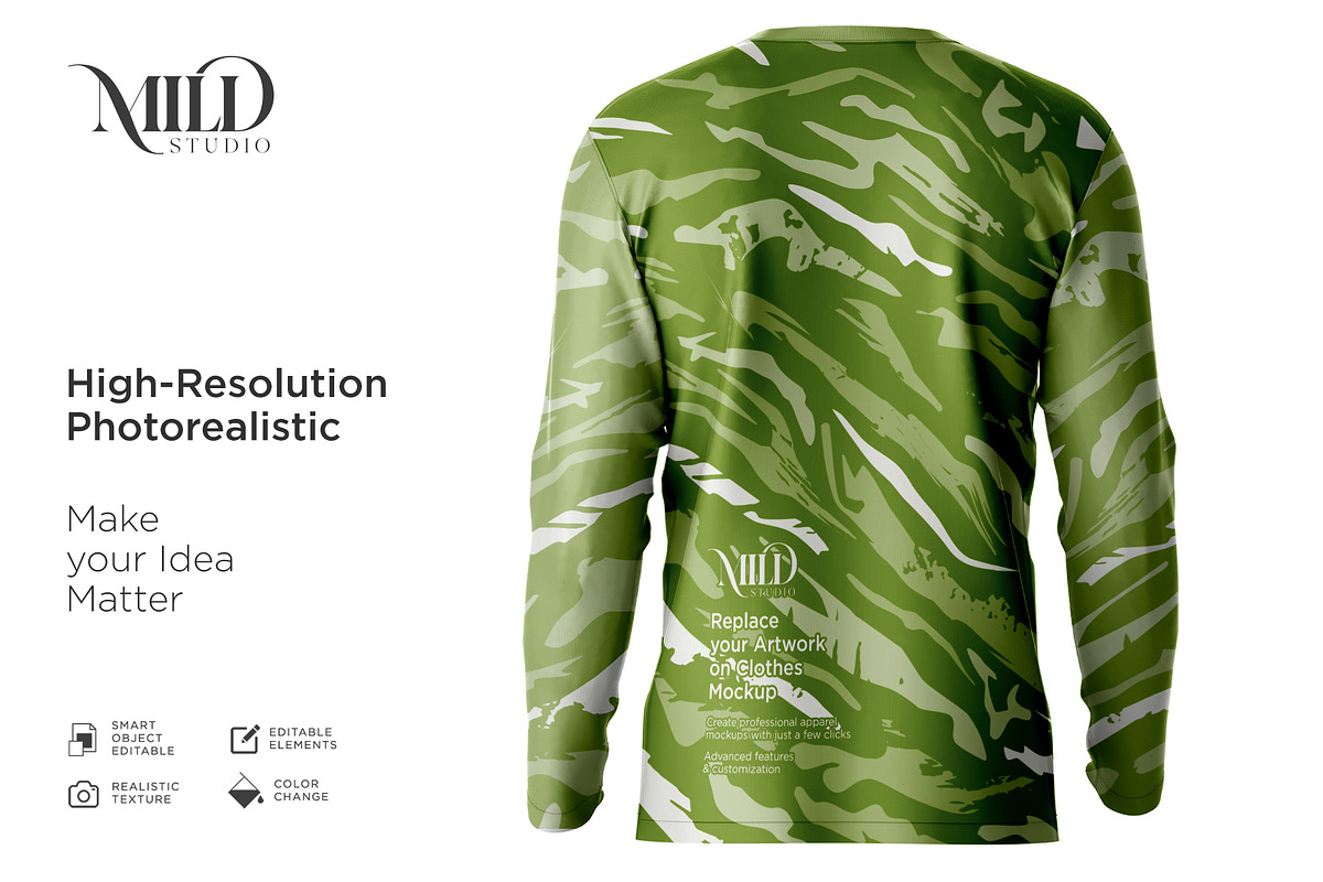 Long Sleeve Jersey Set Mockup, a Shirt Mockup by Mildstudio (Photo 7 of 9)