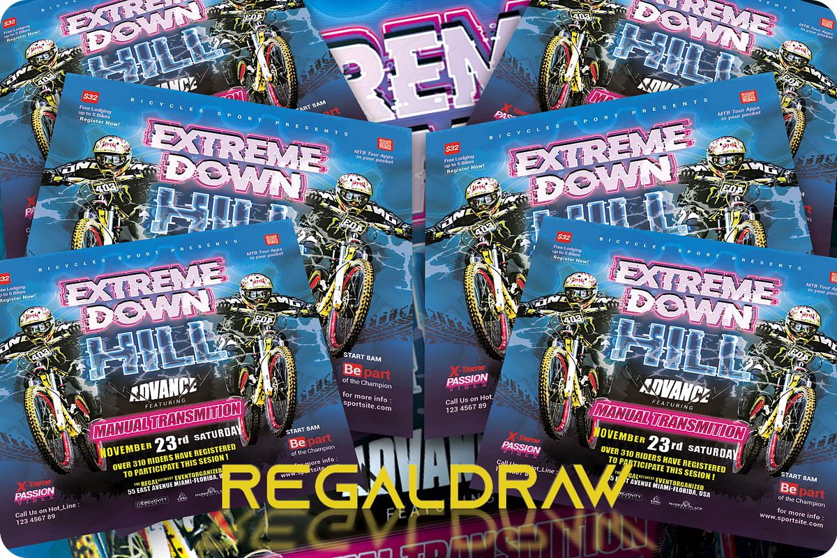 Downhill Sport Event Flyer, a Flyer Template by regalDRAW (Photo 6 of 6)