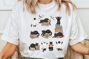 Spooky Cat Book Lover Halloween PNG, an Illustration by DreamCafeArt (Thumbnail 2 of 7)
