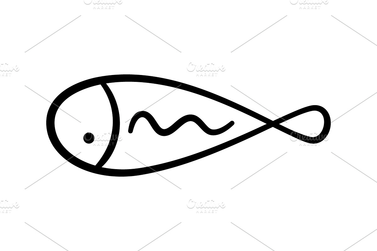 Doodle Hand Drawn Fish Collection, an Animal Illustration by Elena Pimukova (Photo 10 of 13)