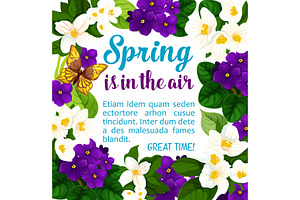 Vector Spring Holiday Flowers Bloom Poster