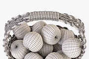 Wicker Basket 04 Gray with Apples, a Food & Drink 3D Model by Markelos (Thumbnail 28 of 31)