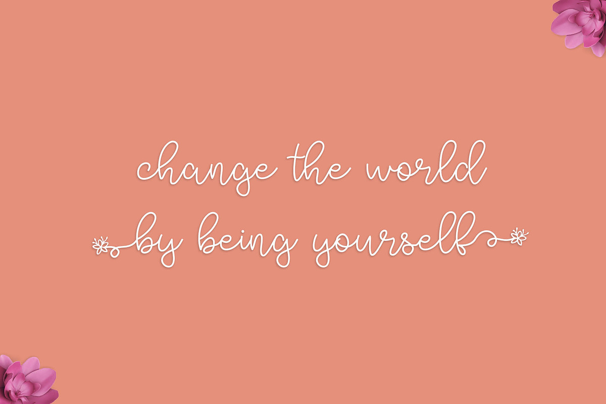 Pink Frangipani, a Script Font by Kristy Hatswell (Photo 7 of 7)