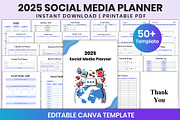 2025 Social Media Planner For Canva, a Stationery Template by Shumaya (Thumbnail 1 of 7)
