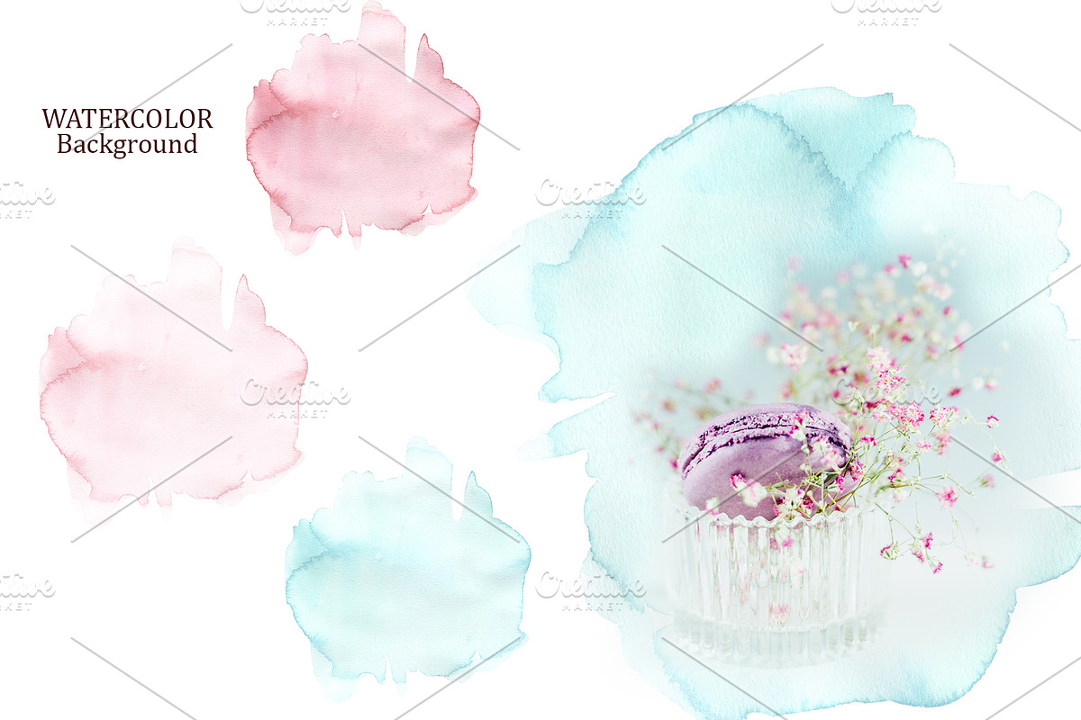 Watercolor Macaron Collection, a Food Illustration by MayaNavits (Photo 4 of 10)