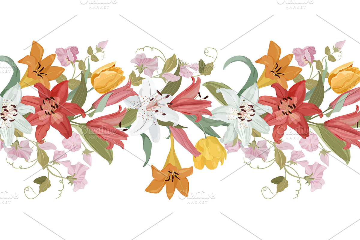 A collection of floral patterns, a Pattern Graphic by artdemidova (Photo 2 of 9)