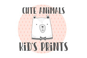 Kid's prints.Stylized cute animals, a Background Graphic by Tierre3012 (Thumbnail 1 of 21)