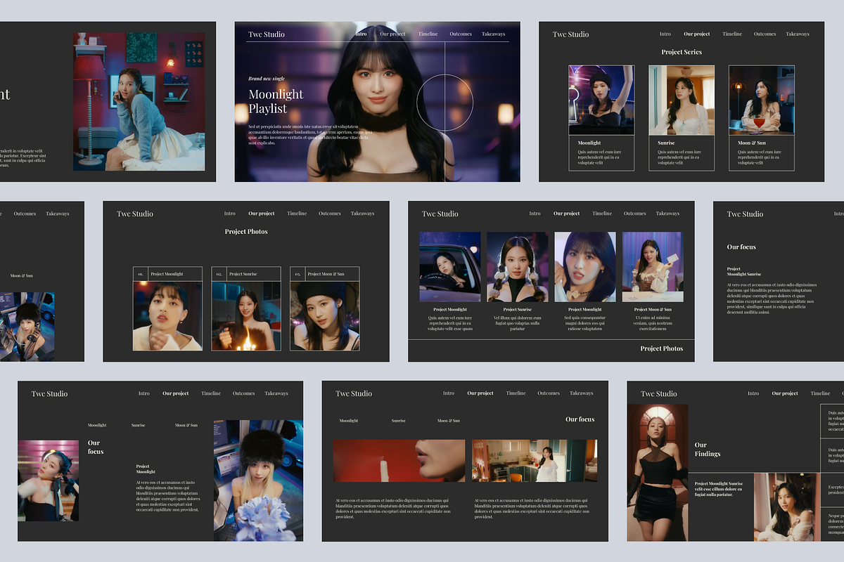 Moonlight Sunrise Presentation, a Presentation Template by Out of Context (Photo 3 of 9)