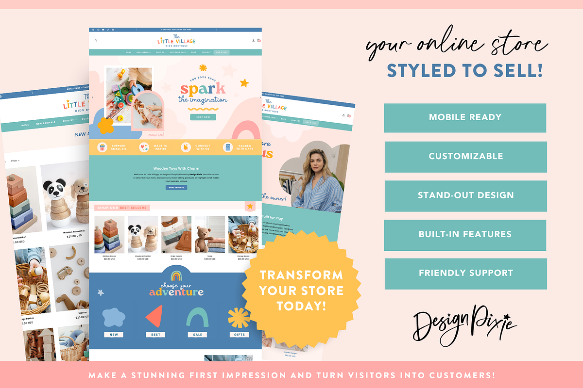 Primary Colors Shopify Theme | Kids, a Shopify Template by Design Pixie (Photo 3 of 11)