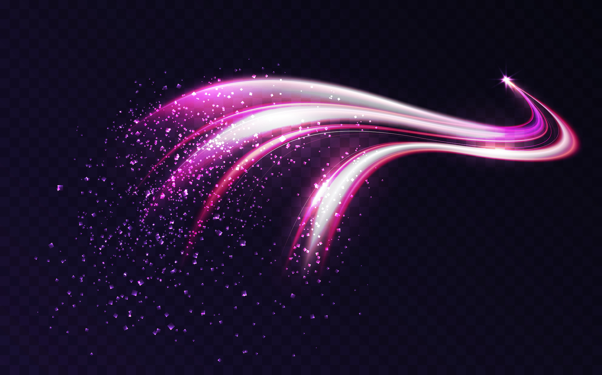 Glitter sparkle waves flow effect, an Illustration by Lemberg Vector