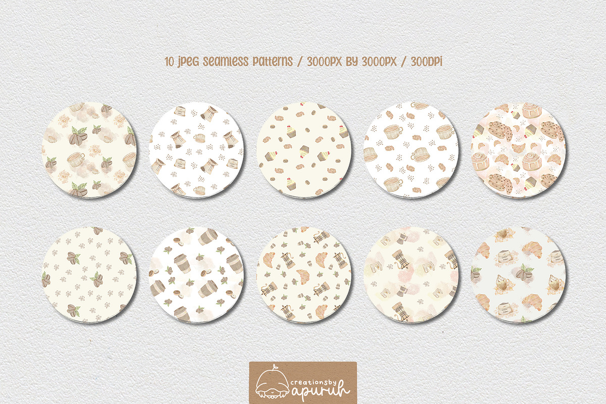 Coffee & Dessert Watercolor Pack, a Food Illustration by creationsbyapuruh (Photo 6 of 8)